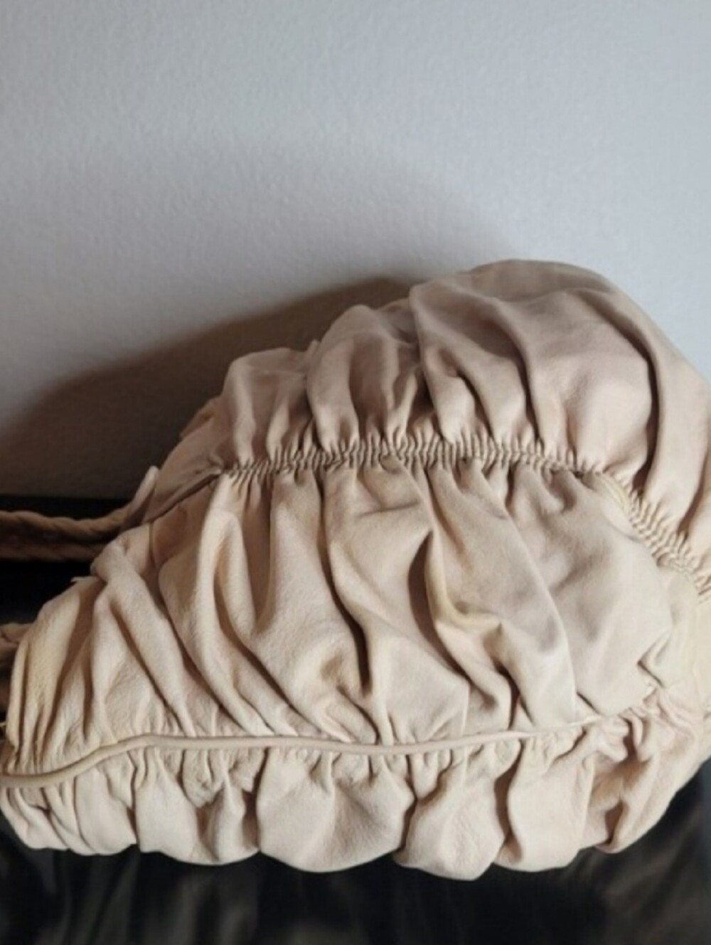 Bally Vintage Gathered Lambskin Leather Mayo Hobo Bag Made In Switzerland - Picture 7 of 12